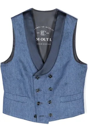 Brunello Cucinelli Dobbeltradet vest i hør