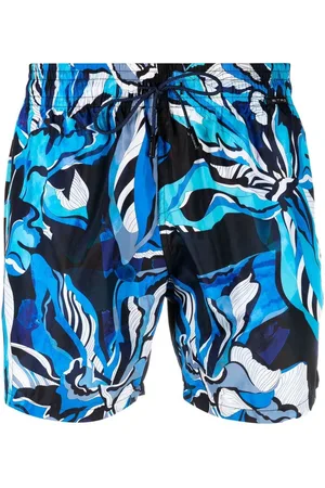 Etro Badeshorts med løbesnor og abstrakt tryk