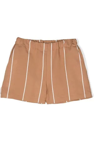 DOUUOD KIDS Stribede shorts med lige ben