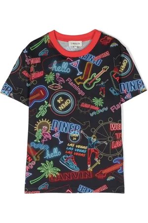 Lanvin T-shirt med grafisk tryk og rund hals