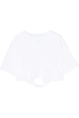DOUUOD KIDS Cropped T-shirt med bindedetalje