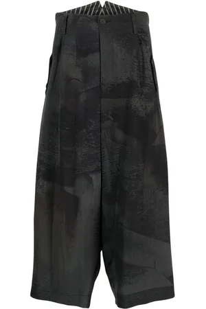 YOHJI YAMAMOTO Cropped bukser med brede ben