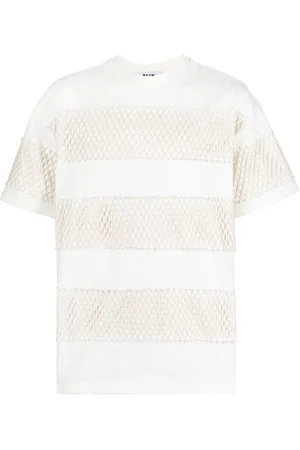 Msgm Kortærmet T-shirt med meshpanel