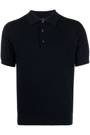 BRIONI Polo i vaffel-strik