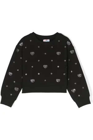 Chiara Ferragni Sweatshirt med rhinstenudsmykning