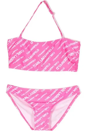 Karl Lagerfeld Bikini med logotryk og halterneck