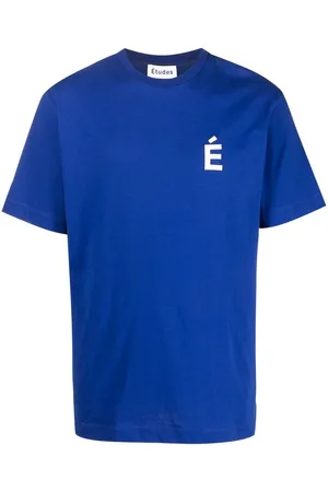 Etudes T-shirt med rund hals og logoapplikation