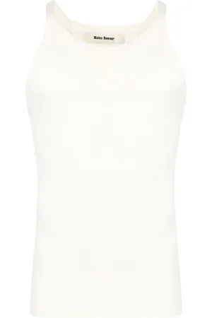 WALES BONNER Ribbet tanktop med broderet logo