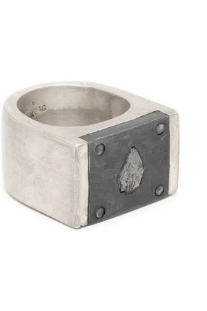 PARTS OF FOUR Plate ring med diamant-fragment