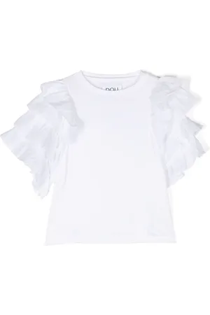 DOUUOD KIDS T-shirt med flæsedetalje