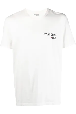 FAY T-shirt med logotryk