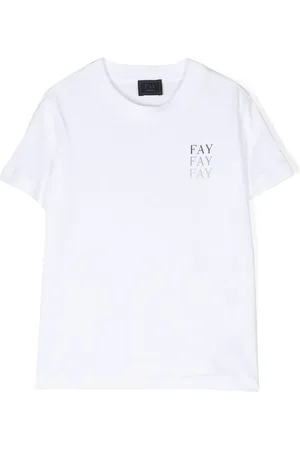 FAY T-shirt med logotryk