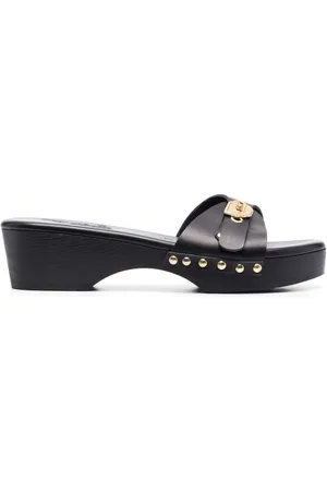 Ancient Greek Sandals Omia træsko-sandaler med enkelt rem