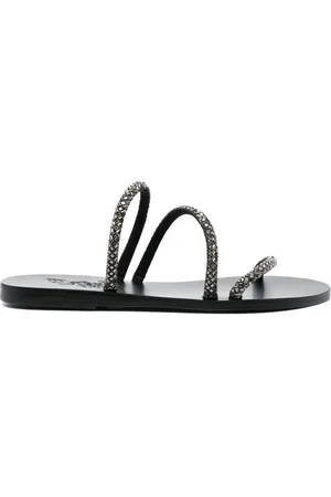 Ancient Greek Sandals Polytimi sandaler med krystaludsmykning