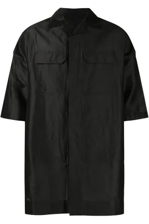 Rick Owens Kortærmet skjorte med glimmer-finish