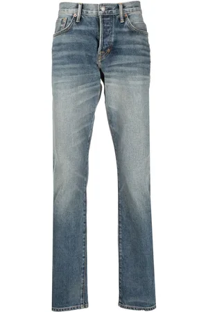 Tom Ford Jeans med lige ben og whiskering-effekt