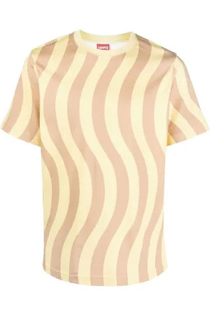 Camper T-shirt med korte ærmer og bølget tryk