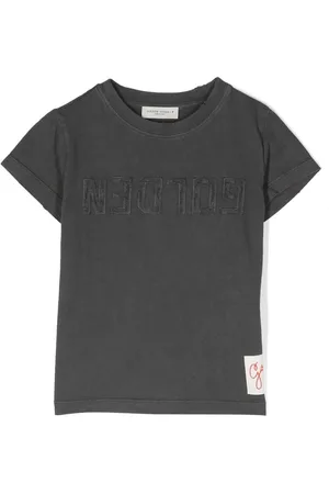 Golden Goose T-shirt med logoapplikation
