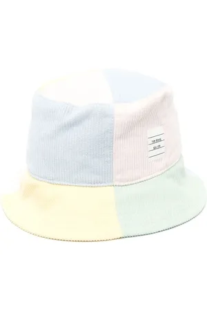 Thom Browne Bøllehat i fløjl med logomærke