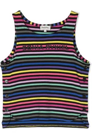 Sonia Rykiel Enfant Stribet tanktop med logotryk