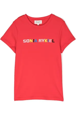 Sonia Rykiel Enfant T-shirt med udskæringsdetalje og logotryk