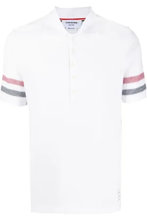 Thom Browne RWB-stribet polo i bomuld