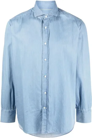 Brunello Cucinelli Denimskjorte med knapper