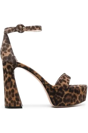 Gianvito Rossi 120mm Holly sandaler med leopardtryk