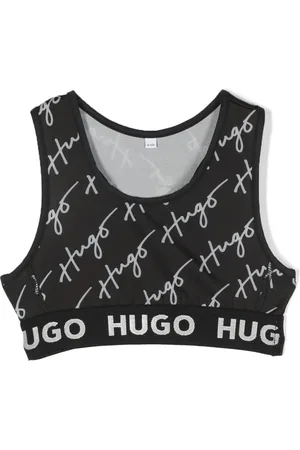 HUGO BOSS ærmeløs cropped top med logotryk