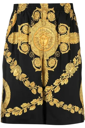 VERSACE Badeshorts i silke med baroktryk