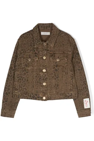 Golden Goose Denimjakke med leopardtryk