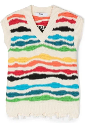 Msgm Vest i strik med slitageeffekt