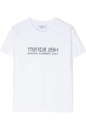 Neil Barrett T-shirt med logotryk