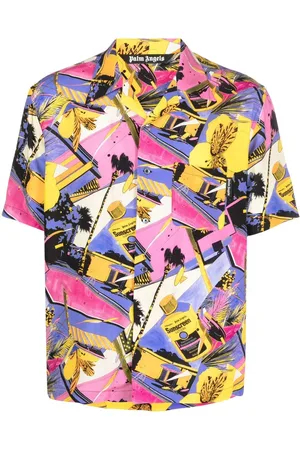 Palm Angels Bowling-skjorte med grafisk tryk