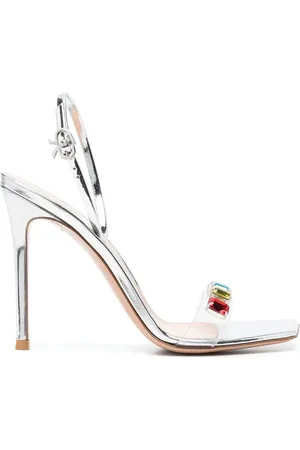 Gianvito Rossi Ribbon Candy 105mm sandaler med krystaludsmykning