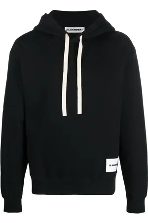 Jil Sander Hættetrøje med snoretræk og logomærke