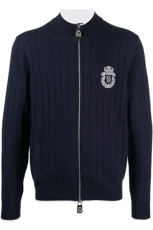 BILLIONAIRE Ribstrikket pullover med broderet logo
