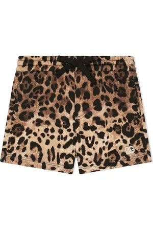 Dolce & Gabbana Træningsshorts med leopard-print