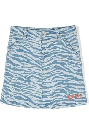 Kenzo Denimnederdel med tigertryk