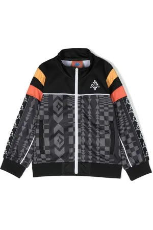 MARCELO BURLON Træningsjakke med geometrisk tryk