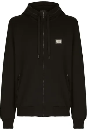Dolce & Gabbana Hættetrøje med logomærke og lynlås