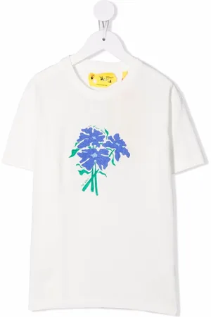 OFF-WHITE T-shirt i bomuld med lilac-tryk