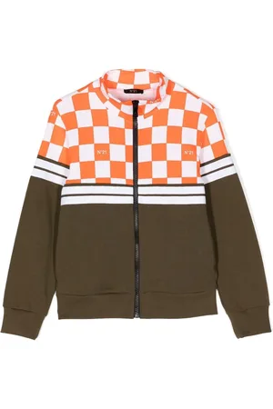 Nº21 Cropped jakke med ternet panel