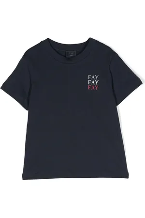 FAY T-shirt med logotryk