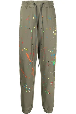 MOSTLY HEARD RARELY SEEN Warped joggingbukser med malingssprøjt-broderi