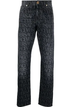 VERSACE Allover jeans med lige ben