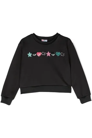 Chiara Ferragni Sweatshirt med udsmykning og rund hals