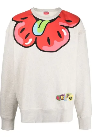 Kenzo Boke sweatshirt med grafisk blomstertryk