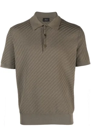 BRIONI Polo i vaffel-strik