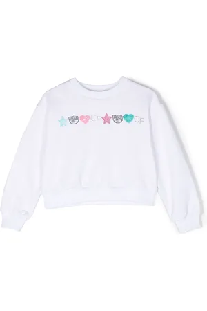 Chiara Ferragni Sweatshirt med udsmykning og rund hals